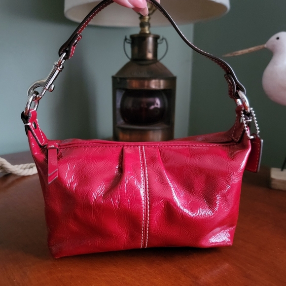 Coach Y2K Red Patent Leather Demi Mini Bag - Picture 2 of 14